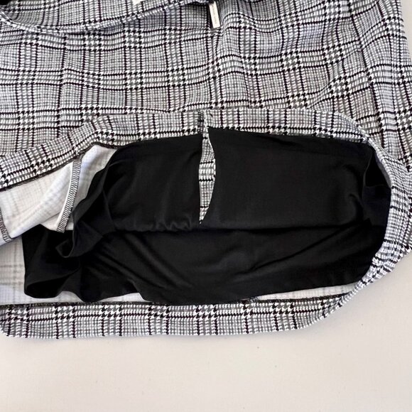 Michael Kors Womens Black Gray White Houndstooth Pencil Skirt XL Back Zip NWOT - Picture 6 of 13